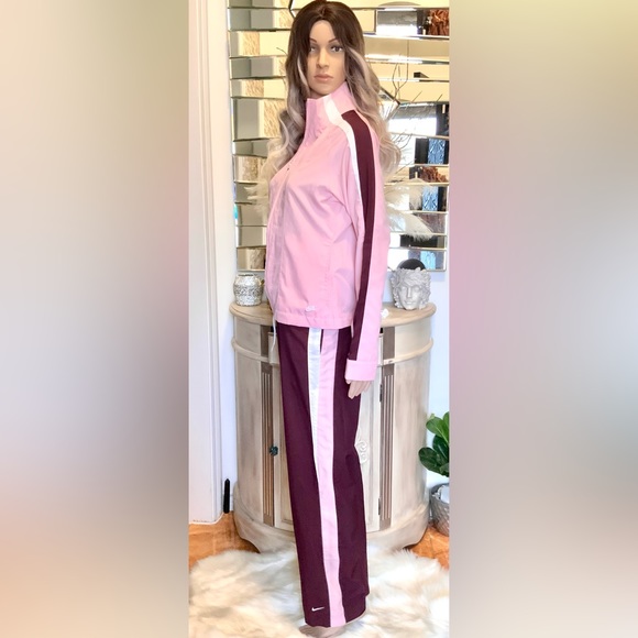 Nike 2 pieces warmup, jogger Pink and Wine color with side strips EXCELLENT!! - Picture 4 of 10